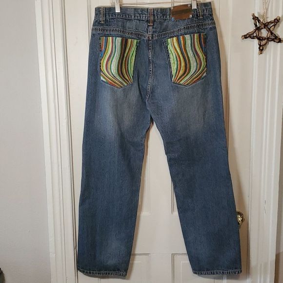 COOGI Style Embroidered‎ Straight Leg Jeans W38 L32 - Picture 1 of 10
